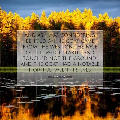 Picture 07 - Daniel 8:5 KJV - And as I was considering, behold, an he goat came - Bible Verse Picture