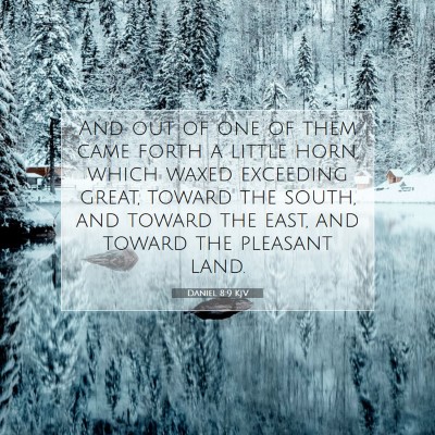Picture 07 - Daniel 8:9 KJV - And out of one of them came forth a little horn, - Bible Verse Picture
