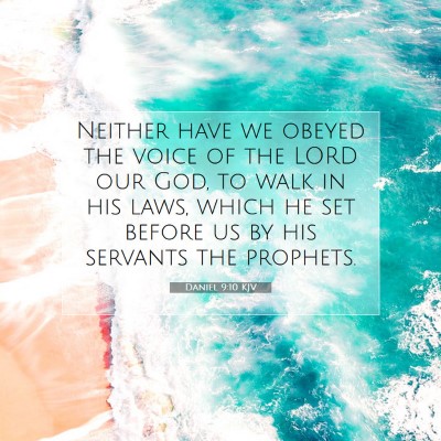Picture 07 - Daniel 9:10 KJV - Neither have we obeyed the voice of the LORD our - Bible Verse Picture