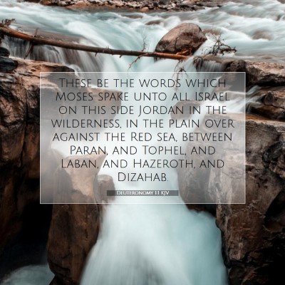 Picture 07 - Deuteronomy 1:1 KJV - These be the words which Moses spake unto all - Bible Verse Picture