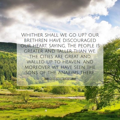 Picture 07 - Deuteronomy 1:28 KJV - Whither shall we go up? our brethren have - Bible Verse Picture