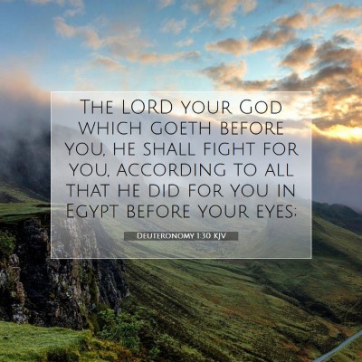Picture 07 - Deuteronomy 1:30 KJV - The LORD your God which goeth before you, he - Bible Verse Picture