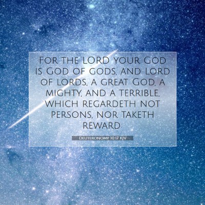 Picture 07 - Deuteronomy 10:17 KJV - For the LORD your God is God of gods, and Lord of - Bible Verse Picture
