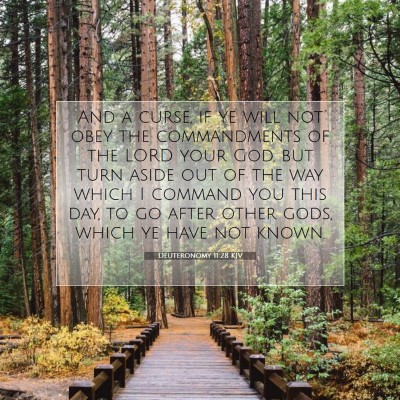 Picture 07 - Deuteronomy 11:28 KJV - And a curse, if ye will not obey the commandments - Bible Verse Picture