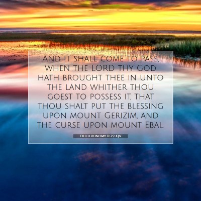 Picture 07 - Deuteronomy 11:29 KJV - And it shall come to pass, when the LORD thy God - Bible Verse Picture