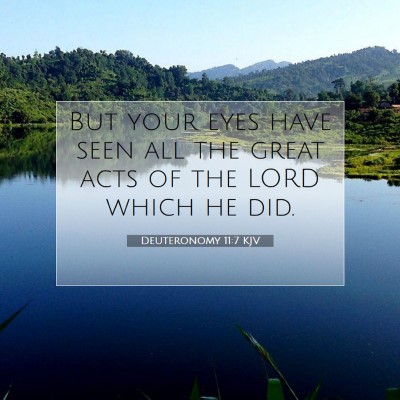 Picture 07 - Deuteronomy 11:7 KJV - But your eyes have seen all the great acts of the - Bible Verse Picture