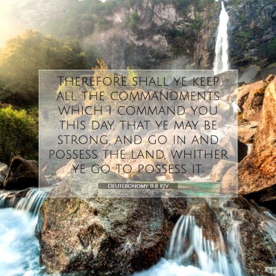 Picture 07 - Deuteronomy 11:8 KJV - Therefore shall ye keep all the commandments - Bible Verse Picture
