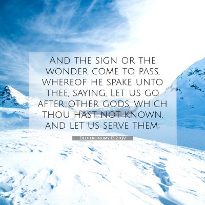 Picture 07 - Deuteronomy 13:2 KJV - And the sign or the wonder come to pass, whereof - Bible Verse Picture