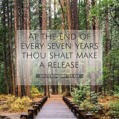 Picture 07 - Deuteronomy 15:1 KJV - At the end of every seven years thou shalt make a - Bible Verse Picture