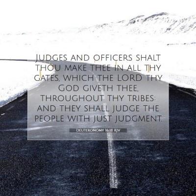 Picture 07 - Deuteronomy 16:18 KJV - Judges and officers shalt thou make thee in all - Bible Verse Picture