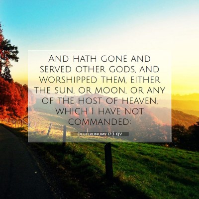Picture 07 - Deuteronomy 17:3 KJV - And hath gone and served other gods, and - Bible Verse Picture