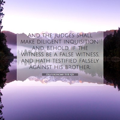 Picture 07 - Deuteronomy 19:18 KJV - And the judges shall make diligent inquisition: - Bible Verse Picture