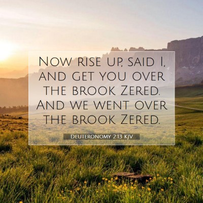 Picture 07 - Deuteronomy 2:13 KJV - Now rise up, said I, and get you over the brook - Bible Verse Picture