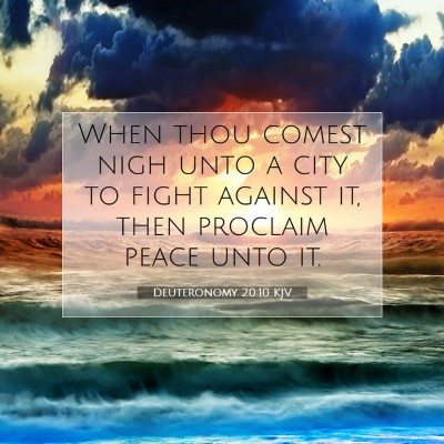 Picture 07 - Deuteronomy 20:10 KJV - When thou comest nigh unto a city to fight - Bible Verse Picture