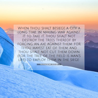 Picture 07 - Deuteronomy 20:19 KJV - When thou shalt besiege a city a long time, in - Bible Verse Picture