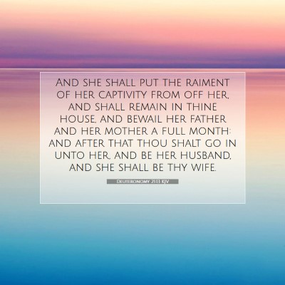 Picture 07 - Deuteronomy 21:13 KJV - And she shall put the raiment of her captivity - Bible Verse Picture