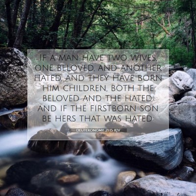 Picture 07 - Deuteronomy 21:15 KJV - If a man have two wives, one beloved, and another - Bible Verse Picture