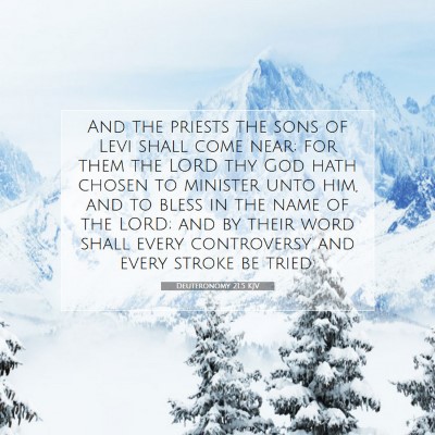 Picture 07 - Deuteronomy 21:5 KJV - And the priests the sons of Levi shall come near; - Bible Verse Picture