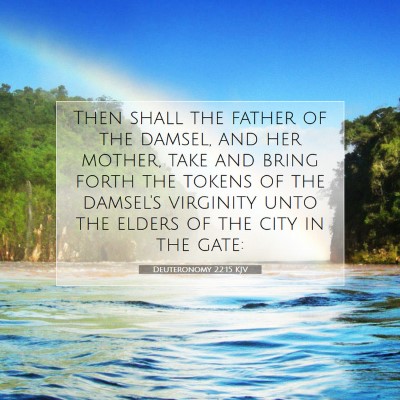 Picture 07 - Deuteronomy 22:15 KJV - Then shall the father of the damsel, and her - Bible Verse Picture