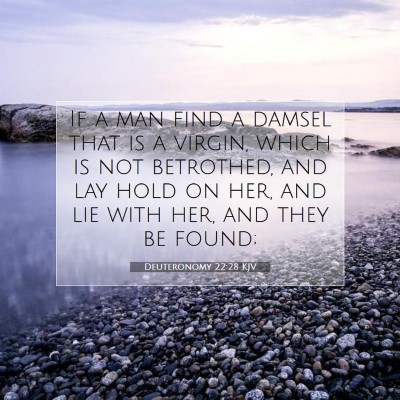 Picture 07 - Deuteronomy 22:28 KJV - If a man find a damsel that is a virgin, which is - Bible Verse Picture