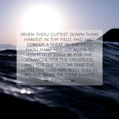 Picture 07 - Deuteronomy 24:19 KJV - When thou cuttest down thine harvest in thy - Bible Verse Picture