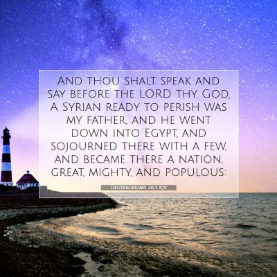 Picture 07 - Deuteronomy 26:5 KJV - And thou shalt speak and say before the LORD thy - Bible Verse Picture
