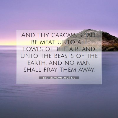 Picture 07 - Deuteronomy 28:26 KJV - And thy carcass shall be meat unto all fowls of - Bible Verse Picture