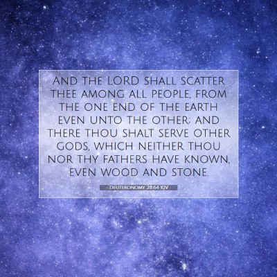 Picture 07 - Deuteronomy 28:64 KJV - And the LORD shall scatter thee among all people, - Bible Verse Picture