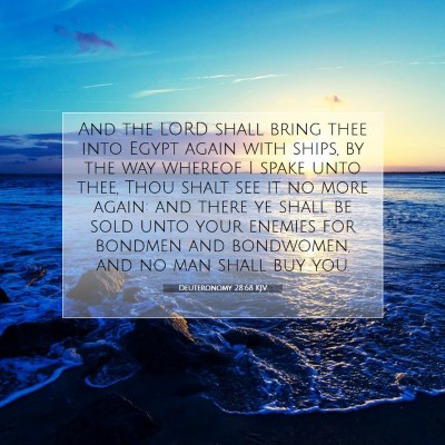 Picture 07 - Deuteronomy 28:68 KJV - And the LORD shall bring thee into Egypt again - Bible Verse Picture
