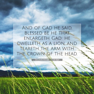 Picture 07 - Deuteronomy 33:20 KJV - And of Gad he said, Blessed be he that enlargeth - Bible Verse Picture