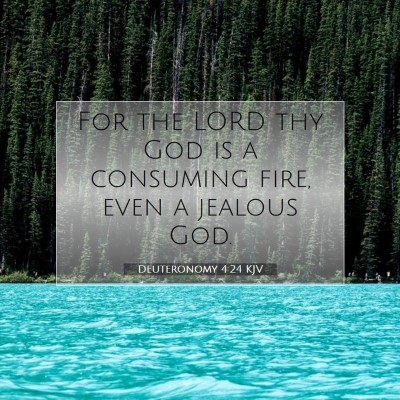 Picture 07 - Deuteronomy 4:24 KJV - For the LORD thy God is a consuming fire, even a - Bible Verse Picture