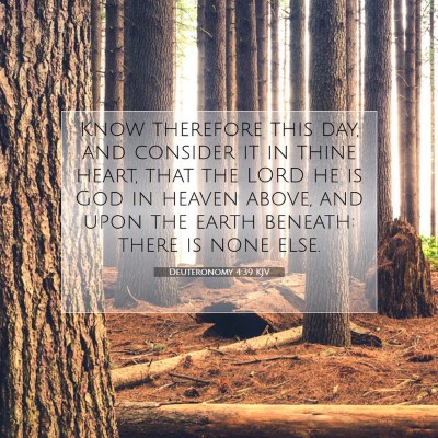 Picture 07 - Deuteronomy 4:39 KJV - Know therefore this day, and consider it in thine - Bible Verse Picture