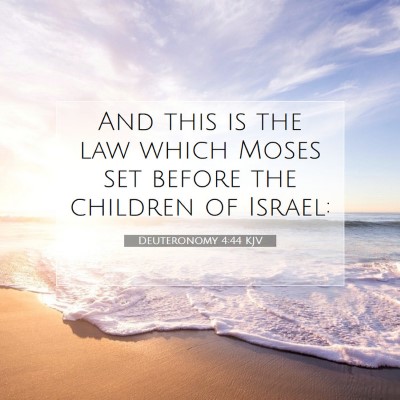 Picture 07 - Deuteronomy 4:44 KJV - And this is the law which Moses set before the - Bible Verse Picture