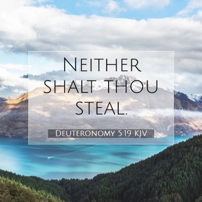 Picture 07 - Deuteronomy 5:19 KJV - Neither shalt thou - Bible Verse Picture
