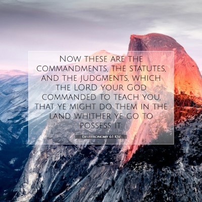 Picture 07 - Deuteronomy 6:1 KJV - Now these are the commandments, the statutes, and - Bible Verse Picture