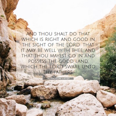 Picture 07 - Deuteronomy 6:18 KJV - And thou shalt do that which is right and good in - Bible Verse Picture