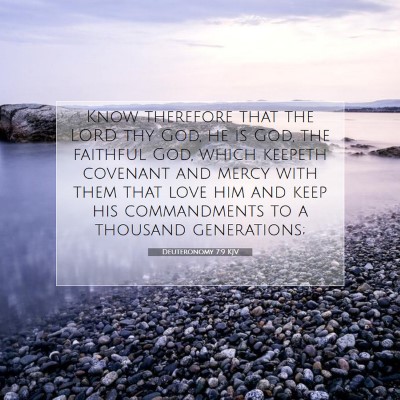 Picture 07 - Deuteronomy 7:9 KJV - Know therefore that the LORD thy God, he is God, - Bible Verse Picture