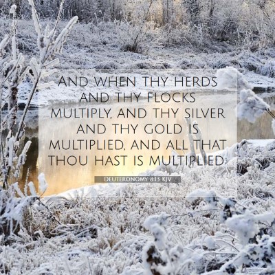 Picture 07 - Deuteronomy 8:13 KJV - And when thy herds and thy flocks multiply, and - Bible Verse Picture