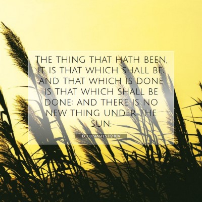 Picture 07 - Ecclesiastes 1:9 KJV - The thing that hath been, it is that which shall - Bible Verse Picture