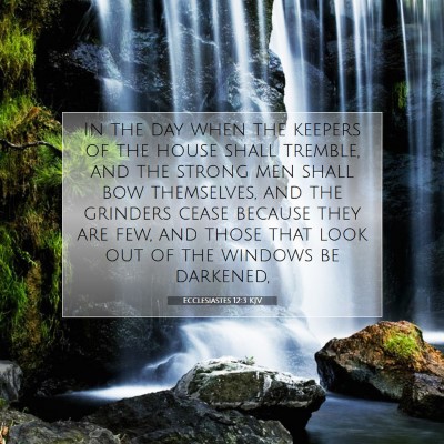 Picture 07 - Ecclesiastes 12:3 KJV - In the day when the keepers of the house shall - Bible Verse Picture