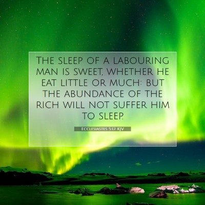 Picture 07 - Ecclesiastes 5:12 KJV - The sleep of a labouring man is sweet, whether he - Bible Verse Picture