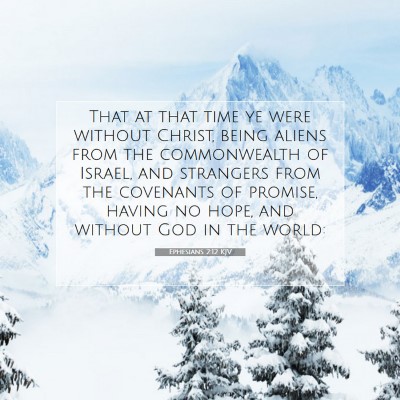 Picture 07 - Ephesians 2:12 KJV - That at that time ye were without Christ, being - Bible Verse Picture
