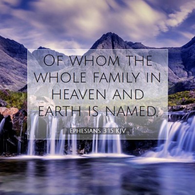 Picture 07 - Ephesians 3:15 KJV - Of whom the whole family in heaven and earth is - Bible Verse Picture