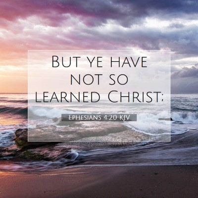 Picture 07 - Ephesians 4:20 KJV - But ye have not so learned - Bible Verse Picture