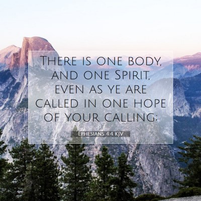 Picture 07 - Ephesians 4:4 KJV - There is one body, and one Spirit, even as ye are - Bible Verse Picture
