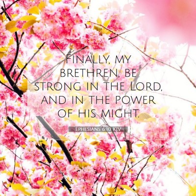 Picture 07 - Ephesians 6:10 KJV - Finally, my brethren, be strong in the Lord, and - Bible Verse Picture