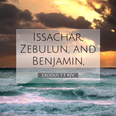 Picture 07 - Exodus 1:3 KJV - Issachar, Zebulun, and - Bible Verse Picture
