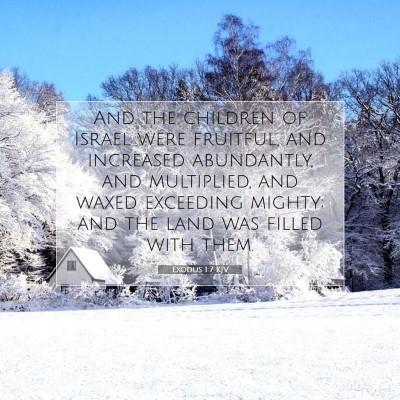 Picture 07 - Exodus 1:7 KJV - And the children of Israel were fruitful, and - Bible Verse Picture