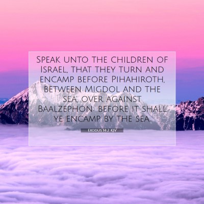 Picture 07 - Exodus 14:2 KJV - Speak unto the children of Israel, that they turn - Bible Verse Picture