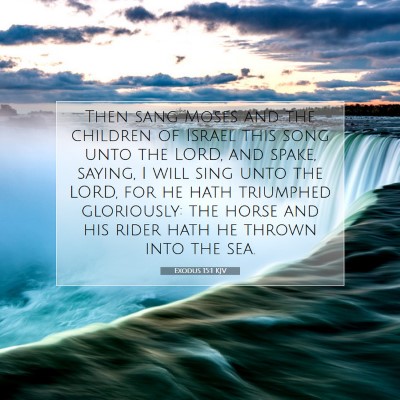 Picture 07 - Exodus 15:1 KJV - Then sang Moses and the children of Israel this - Bible Verse Picture